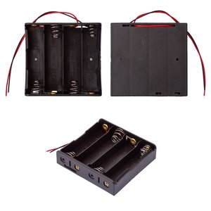 Держатель аккумуляторов 18650, 1x4, с контактами, последовательное соединение, тип 3