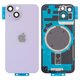 Задняя панель корпуса для iPhone 14, фиолетовая, со стеклом камеры, Original (PRC), Purple, small hole