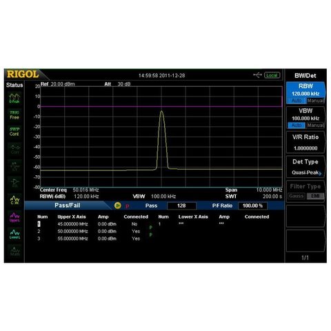 Código de activación para módulo de filtro IEM y detector de cuasicresta RIGOL DSA800-EMI